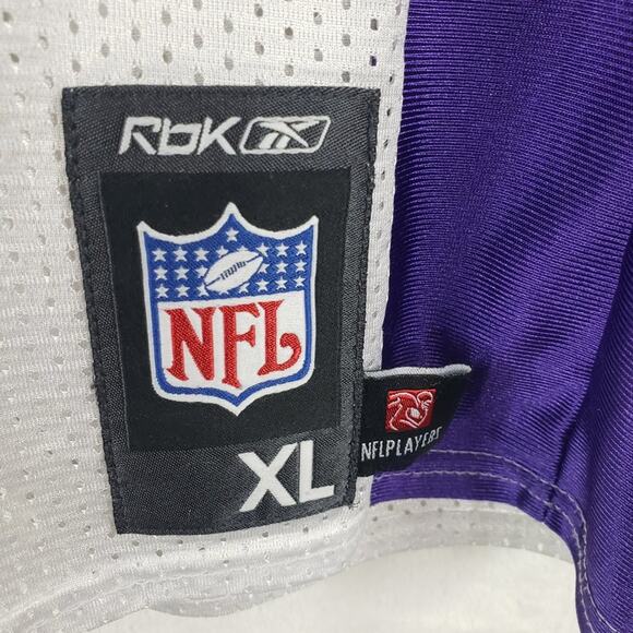 NFL Jersey Men XL Adrian Peterson #28 Minnesota Vikings White Purple Reebok - Picture 3 of 7